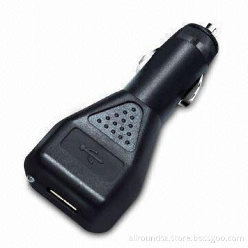 USB Mobile Phone Car Charger with 12 to 24V AC Input Voltages and 4 to 9V DC Output Voltages